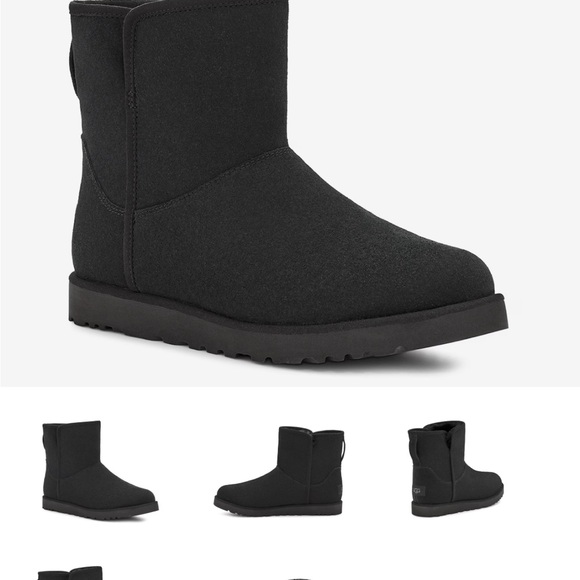 Black UGG Cory II Boot size 7 suede winter boot slight wedge. Worn 1-2x like new - Picture 6 of 7